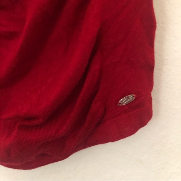 Guess Rouched Long Sleeve Dress in Red Size Small - Picture 3 of 7